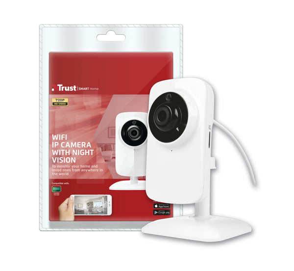 WiFi IP Camera with Night Vision, IPCAM-2000, Trust Smart Home